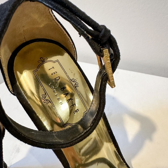 Ted Baker black suede sandal heels - Picture 8 of 10